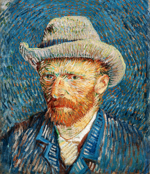 17 Vincent van Gogh autoportrét
